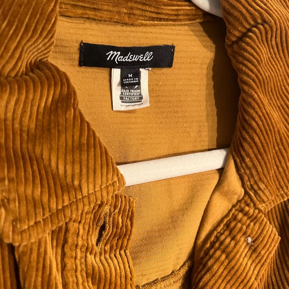 Madewell Corduroy Shirt Jacket in Camel / Rust Womens Medium - Picture 7 of 12